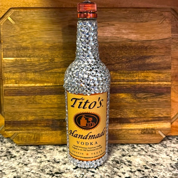Titos Vodka Bedazzled Bottle - Picture 1 of 2